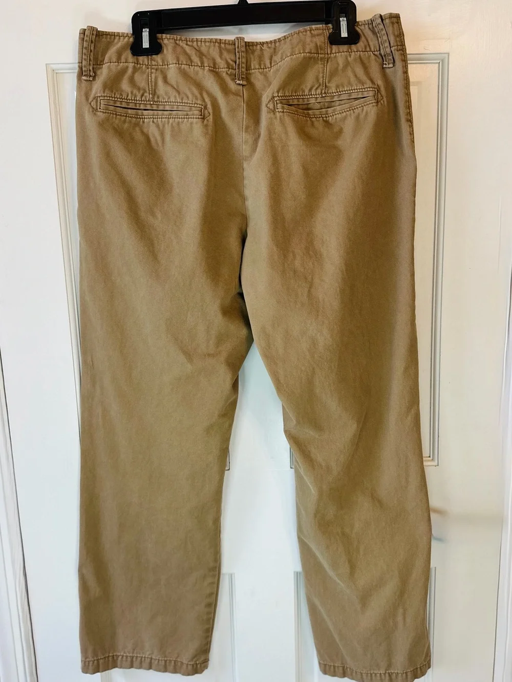 Old Navy Broken-In Straight Men’s Dark Khaki Chino Pant 34x30 Flat Front Cotton